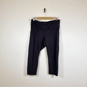 Old Navy Active Powersoft Black High-Rise Go-Dry Crop Leggings With Pockets